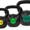 Fitvids Kettlebell Sets Piece Strength Training KettleBells Weight Set, 5LB, 10LB and 15LB