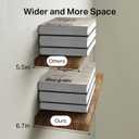BAYKA Rustic Brown Floating Shelves 22.5in, Set of 2, Wall Mount Wood Shelf