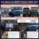 8-Core 4+64GB Car Radio for BMW 3 Series 328i 335i 325i 2005-2011 with Carplay Android Auto, 9Inch Android 13 Touch Screen Stereo for BMW E90/E91/E92/E93 Head Uint (Non Fiber Optic Version)