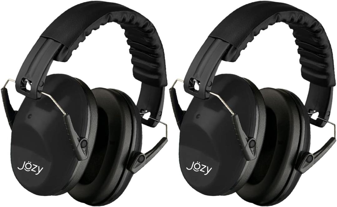 Jozy Noise Cancelling Headphones for kids, Toddler Hearing Protection SNR 26dB, Sensory Ear Muffs for Autism, Concerts 2-Pack (Black+black)