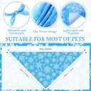 Weewooday 50 Pcs Winter Bandanas Bulk for Dogs Snowflake Cats Bandanas Charm Soft Triangle Bibs Adjustable Scarf for Small Medium Large Pets Winter Costume(25.6 x 17.7 x 17.7 Inch)