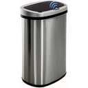 Trash Can,13 Gallon Automatic Garbage Can,Kitchen Trash Can with Lid,Modern Style Touch Free High-Capacity Brushed Stainless Steel Waste Bin,for Bathroom Kitchen Office Home,Indoor and Outdoor