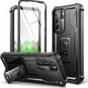 Dexnor for Samsung Galaxy S22 Plus Case, [Built in Screen Protector and Kickstand] Heavy Duty Military Grade Protection Shockproof Protective Cover for Samsung Galaxy S22 Plus 5G,Black