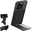 Compatible with Magsafe Wallet for iPhone 16/15/14/13/12 Series, Versatile Phone Stand, Card Holder Phone Grip, Strong Magnetic Strength, Lightweight Wallet Stand, Black