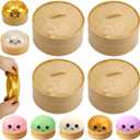 Dumpling Squishy Mystery Box, 4 Pack Dumplings Squishies Sensory Fidget Stress Balls for Adults and Kids Stress Relief Squeeze Classroom Prizes Goodie Bags Stuffers Gifts (Random Color)
