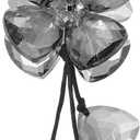 1 Pcs Artificial Crystal Crystal Butterfly Car Rear View Mirror Pendant Accessories Car Hanging Ornament Transparent Black
