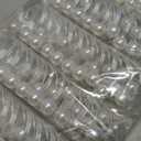 Tioncy 50 Set Clear Charger Plates Bulk Beaded Plastic Charger Plates 13 Inch, Napkin Rings, Acrylic Round Dinner Table Decorative Plate for Wedding Party Event (Clear and Silver)