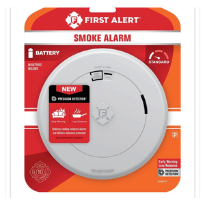 Photoelectric Smoke Alarm With Slim Profile Design, Powered By Aa Battery