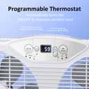 shinic Twin Window Fan, 9-Inch Blades Reversible Airflow, Thermostat Control, 3 Speeds, 3 Functions, 23.8"-37" Expandable Width, Window Exchaust Fans for Home Bedroom, ETL Certified