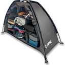 Tent & RV Camping Organizer with Zippered Flap, 9-Shelf Storage. RV Shoe Organizer, Dining Tent Organizer. Organize Any Other Camp Gear/Accessories (Patented - Licensed)