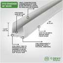 M-D Building Products 40717 Vinyl DENY Heavy-Duty U-Shape Slide-On Under Door Seal, Easy-to-Install, Weatherproof Seal for Doors, Bug Stopper, Effective Draft Blocker, Ideal for Home (36 Inch, White)