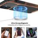 Magnetic Case Compatible with iPhone 11 Case [Compatible with MagSafe] Wood and Leather Carbon Fiber Design Hybrid Shockproof Phone Case (Black)