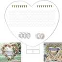 8ft(2.4M) Heart Shaped White Metal Balloon Arch Stand Frame Display KitLove Balloon Arch Frame for Proposal, Wedding, Valentines Day, Bridal, Birthday Party Decorations