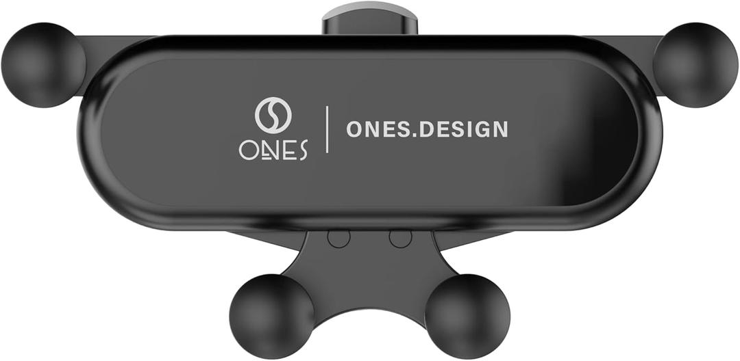 ONES Gravity Mechanical Car Mount  Air Vent Type  Mini Size [Auto Lock] Hand Operation [Easy Installation] [Stable] [Angle Adjust] [Silicone Protect] Mobile Phone Holder for All Cars  Phones