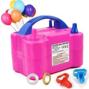 Electric Air Balloon Pump, Portable Dual Nozzle Electric Balloon Inflator/Blower for Party Decoration,Used to Quickly Fill Balloons - 110V 600W