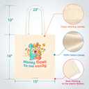 Phicorn Canvas Tote Bags, 15 x 16 in 100% Cotton Blank Reusable Grocery & Craft Tote Bag with Long Handles