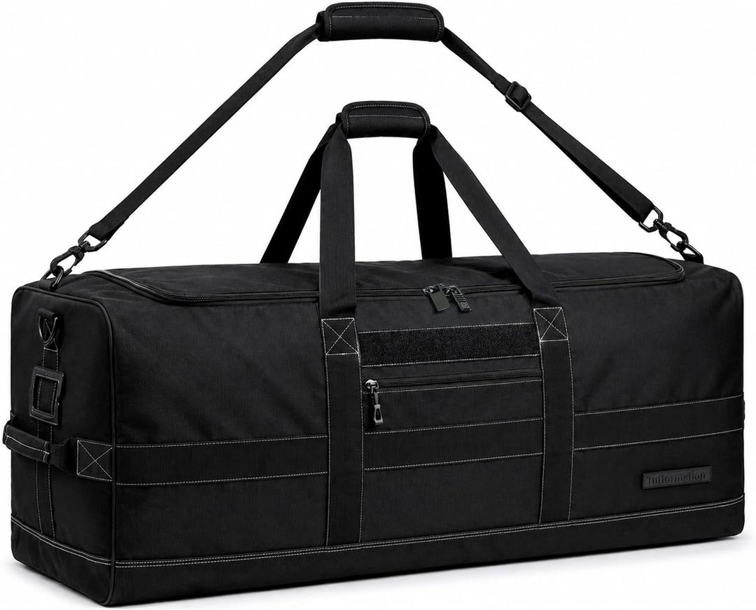 Tufformation 132L 36" Heavy Duty Extra Large Duffle | Upgrade Zipper with Durable and Water Resistant, Camping Bag, Travel Storage, Tent Storage, Sports Equipment Bag for Coaches