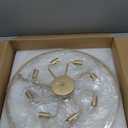 Gold Drum Chandelier 24.4" Modern Crystal Glass Chandeliers Luxury 8-Light Pendant Ceiling Chandelier Lighting for Dining Room Foyer Living Room Bedroom