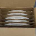 famiware Star Dinner Plates for 6, 10 inches Plate Set, Scratch Resistant, Stoneware Dinnerware, Kitchen Modern Rustic Serving Dishes, Cappuccino White