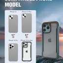 RAPTIC Shield for iPhone 15 Pro Max Case, Shockproof Protective Clear Case, Military Grade 10ft Drop Tested, Durable Aluminum Frame, Anti-Yellowing Technology Case, 6.7 inch, Black