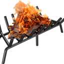 Fireplace Grate 24 Inch, Firewood Log Holder Rack, Heavy Duty Fire Wood Stove Grates for Indoor Outdoor Camping Chimney Hearth Burning Fireplace Accessories Tools