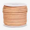 GENIQUE Real/Genuine Round Leather String Cord for Necklace, Bracelets, Jewelry, Kumihimo Braiding, DIY Projects (20 Metres) (1.5mm, Natural)