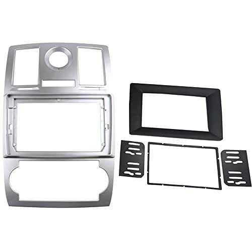 DKMUS Radio Stereo Bezel for Chrysler 300C 2005-2007 Dash Installation Mount Trim Kit Fits 9" and Double Din