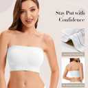 Wireless Strapless Bra (XX-Large, White)
