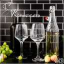 Vikko 9.5 Ounce Wine Glasses | Beautifully Shaped  Thick and Durable Construction  For Parties, Entertaining, and Everyday Use  Dishwasher Safe  Set of 6 Clear Glass Wine Glasses  2.4 Diameter x