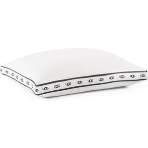 UGG Standard/Queen Bed Pillow Gusseted Down Alternative Pillow, Medium Firm Sleeping Pillows, Premium Luxury Home Decor Hypoallergenic Pillow for Queen Bed, White (Devon)