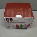 Minetom Vintage C9 LED Christmas Lights Outdoor Multicolor, 50 Feet C9 String Lights for Christmas Tree Roofline Holiday Party Indoor Outdoor Garden Patio Backyard Cafe Xmas Decoration, Green Wire