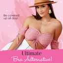 Hollywood Fashion Secrets Silicone CoverUps Size 2 - Nipple Covers for Women, Pasties Nipple Covers, Reusable Sticky Boobs Concealers, Self Adhesive, Medium Shade, 1 Pack (Beige, M)