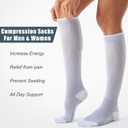 Compression Socks for Women and Men(3 Pairs)15-20mmHg - Best Circulation Support Socks, Large-X-Large