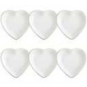 Shappy 6 Pcs White Ceramic Jewelry Tray 4.5 in Ring Holder Trinket Dish for Christmas Friendship Wedding Birthday Gifts(Flower)