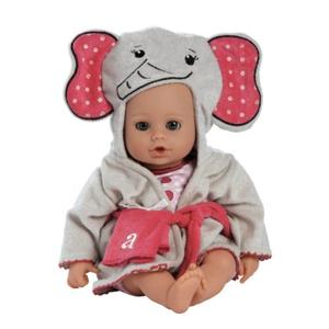 ADORA Bath Time Babies Collection, 13" Baby Doll and Clothes Set, Made with Fresh Powder Scent and Exclusive QuickDri Vinyl Body, Birthday Gift for Ages 1+ - Elephant
