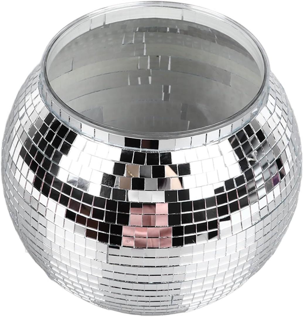Disco Ball Ice Bucket, Drinks Ice Cool Bucket Reflective Champagne Bucket Beverage Storage Tub Bar Ice Cooler Container, for Parties BBQs Bars Cooling Bottles Cans of Beer