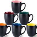 GBhome 16oz Coffee Mugs Set of 6,Ceramic Coffee Mugs for Man, Woman,Restaurant Modern Coffee Mugs Set with handle for Tea/Latte/Cappuccino/Milk/Cocoa. Dishwasher&Microwave Safe,Multi-Color,6 Pack