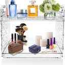 Kornnapa Display Stands, Perfume Organizer Cologne Stand Makeup Organizer Bathroom Organizer Countertop Tiered Tray Stand for Spice Rack Cupcake Dessert Risers Display Shelf Transparent