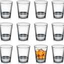 OBTANIM 12 Pack Shot Glasses, 1.5 oz Clear Shot Glass Cups Set with Heavy Base for Bar Restaurants Home