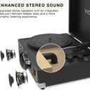 Victrola Journey II (2025 Model) Bluetooth Suitcase Record Player Built-in Stereo Speakers with Enhanced Bass, 3-Speed Turntable, Bluetooth Input and Output, RCA & Headphone Outputs (Blue)