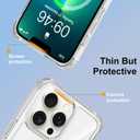 Clear Case for iPhone 13 Pro Case with Magnetic 360 Rotatable Ring Stand [ Compatible with MagSafe ], Heavy Duty Military Grade Cover with Ring Kickstand for Women Men, Transparent