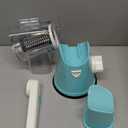 X Home Rotary Cheese Grater for Kitchen, Shredder with 3 Interchangeable Blades, Rotary Grater with Handle and Strong Suction Base, for Vegetables, Fruit, Nuts, Easy to Use and Clean, Blue