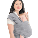 KeaBabies Baby Wrap Carrier - All in 1 Original Baby Carrier Newborn to Toddler Sling, Easy to Wear, Hands Free Bonding, Lightweight, Breathable Infant Wraps (Classic Gray)