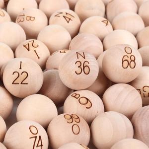 GSE Games & Sports Expert 7/8-Inch Bingo Balls, Solid Wooden Replacement Bingo Game Balls for Parties, Prize Raffles