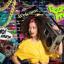7x5ft 90s Backdrop Old School Graffiti Backdrops 90s Theme Party Decorations F72