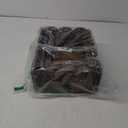 4 Pcs Scalloped Baskets with Handle 4 Size Wooden Countertop Storage Box Multipurpose Fruit Vegetable Crate Rectangular Decorative Serving Tray Organizer for Kitchen Bathroom Home Decor(Brown)