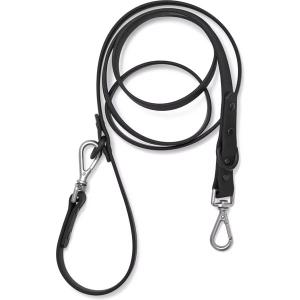 Wild One Adjustable Waterproof Flex-Poly Coated Nylon Leash, Black, Standard, 112''