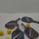 Graphite Pickleball Paddles Set- Premium Rackets Fiber Face & Polymer Honeycomb Core Pickleball Set Includes Pickleball Paddles + Pickleball Balls+ Replacement Soft Grip + 1 Bag