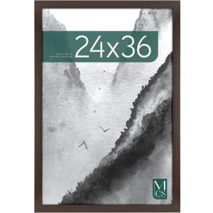 MCS Museum Poster Frame 24x36 Espresso Woodgrain, Vertical & Horizontal Wall Hanging Large Picture Frame for Photos, Posters & Art Prints (1-Pack)