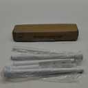 White Shower Curtain Rod 31 to 80 Inch,1 Inch Diameter Adjustable Spring Tension Stainless Steel Telescoping Rod,Easy Install,No Rust